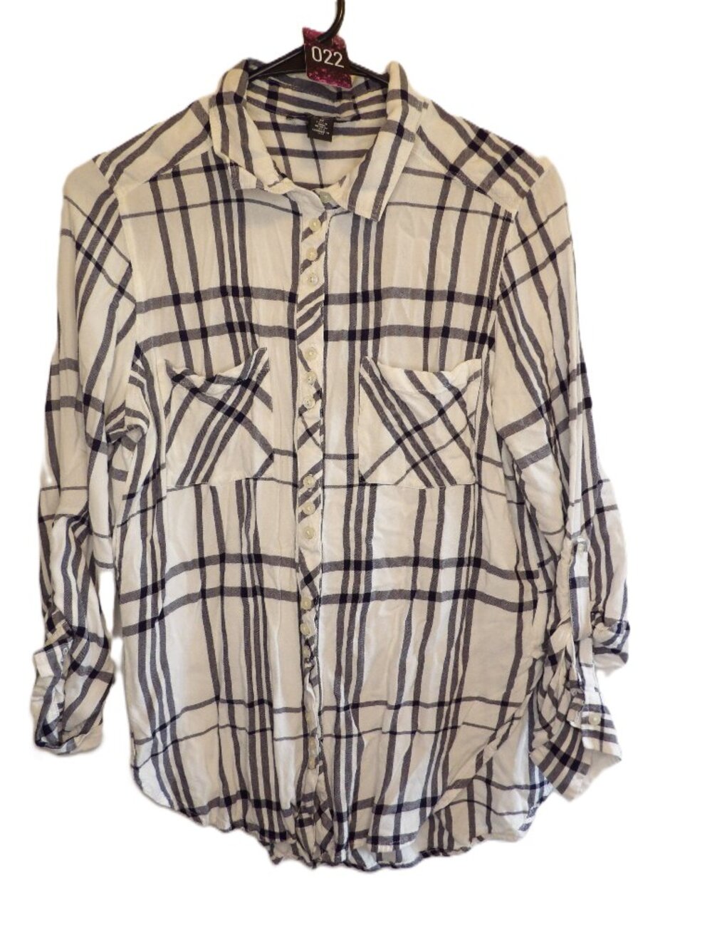 Nine West Jeans, Grey and white button-down shirt (Women's Medium)